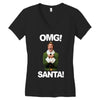 omg santa will ferrell Women's V-Neck T-Shirt