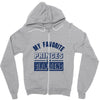 my favorite disney princess is my girlfriend Zipper Hoodie