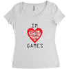 IM LOVE GAMES Women's Triblend Scoop T-shirt