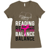 Reading Yoga Wine Balance Ladies Fitted T-Shirt