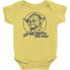 yoda funny slogan retro movie Baby Onesie