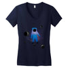 Space Astronot Women's V-Neck T-Shirt