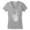 skeleton hand Women's V-Neck T-Shirt