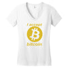 bitcoin Women's V-Neck T-Shirt