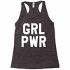 girl power white logo Racerback Tank