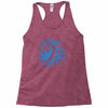 bass clef in blue Racerback Tank