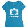 oh snap camera Women's Triblend Scoop T-shirt