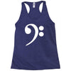 bass cleff funny Racerback Tank