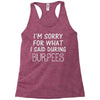 burpees workout Racerback Tank