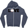 love baseball Zipper Hoodie