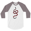 snake red black 3/4 Sleeve Shirt