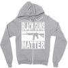 black guns matter Zipper Hoodie