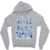 i have two tıtles aunt and dogmom an i rock them both flowers Zipper Hoodie