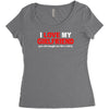 i love my girlfriend Women's Triblend Scoop T-shirt