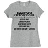 Smartass October Girl Ladies Fitted T-Shirt