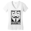 disobey Women's V-Neck T-Shirt