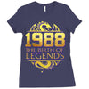 legends are born in 1988 hoodie 5 Ladies Fitted T-Shirt