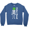 ciderhead cider drinking skeleton and apple Crewneck Sweatshirt
