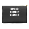 world's okayest brother Accessory Pouches