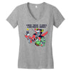 lion mouth hands Women's V-Neck T-Shirt