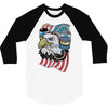 beer eagle graphic 3/4 Sleeve Shirt