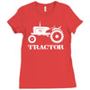 tractor driver for farmer and construction worker Ladies Fitted T-Shirt