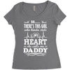 There's This Girl Who Stole My Heart She Calls Me Daddy Women's Triblend Scoop T-shirt