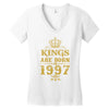 kings are born in 1997 Women's V-Neck T-Shirt