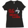 old school gamer Ladies Fitted T-Shirt