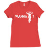 wanna screw Ladies Fitted T-Shirt