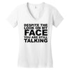 rude slogan Women's V-Neck T-Shirt