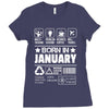 Born In January Ladies Fitted T-Shirt
