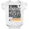 Strong Independent Motivated Aquarius Baby Onesie
