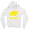 beer t shirt bear plus deer funny tee drinking college humor party shi Zipper Hoodie