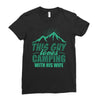 Camper Couple Man Ladies Fitted T-Shirt