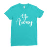 go away Ladies Fitted T-Shirt