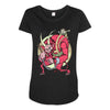krampus (blood red) Maternity Scoop Neck T-shirt