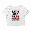 star spangled hammered Crop Top