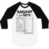 August Girl Facts Leo 3/4 Sleeve Shirt