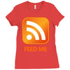 rss feed me Ladies Fitted T-Shirt