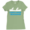 paddle faster i hear banjos Ladies Fitted T-Shirt