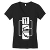 v2 eat sleep scuba dive Women's V-Neck T-Shirt