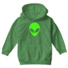 uomo alieno ufo stampa verde fluo divertente mitiche Youth Hoodie