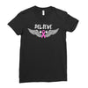 angel wing believe breast cancer Ladies Fitted T-Shirt