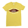 February Peeking Out Baby Boy Ladies Fitted T-Shirt