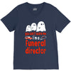 can't scare me halloween funeral direct V-Neck Tee