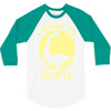 believe in nessie 3/4 Sleeve Shirt