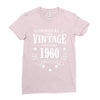 original parts vintage established 1960 perfectly aged Ladies Fitted T-Shirt