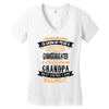 Super Cool Granddaughter Of A Freaking Awesome Grandpa Women's V-Neck T-Shirt