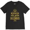 kings are born in december V-Neck Tee